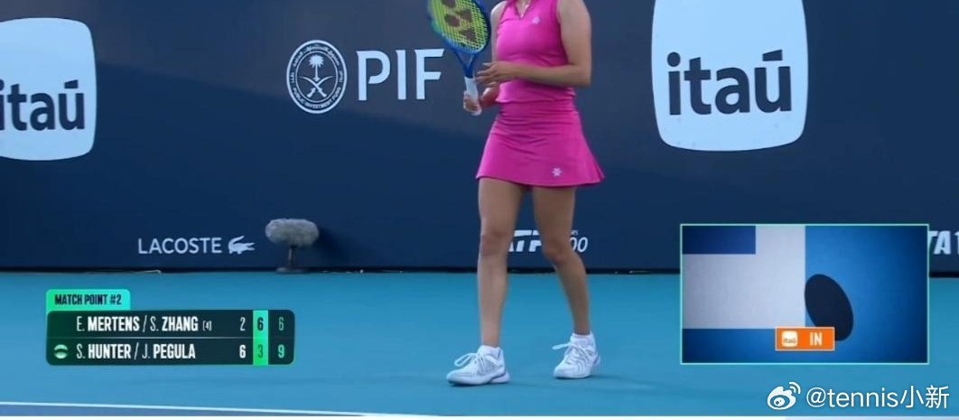 惊魂一厘米你们是说这个球吗网球talking大会 恭喜生涯第二个迈阿密四强且都发