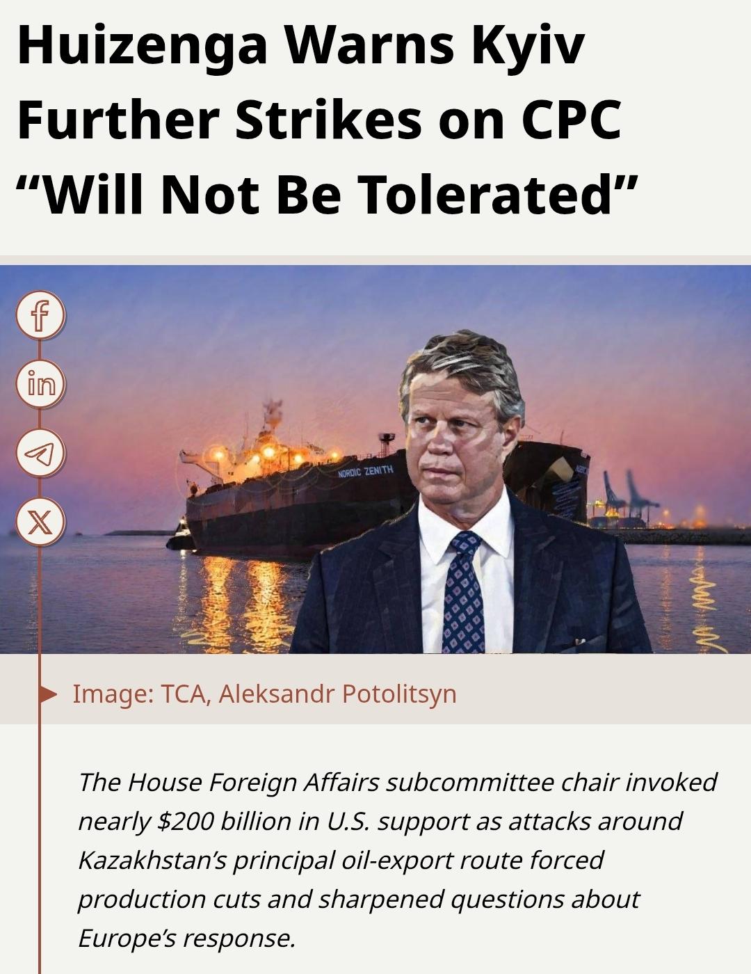 美国众议员比尔·惠津加（Bill Huizenga），众议院外交事务委员会南亚和