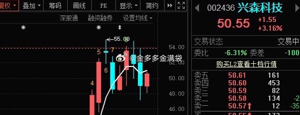 兴森科技002436📈利用波动做做T，降低成本，目前受5日线压制 