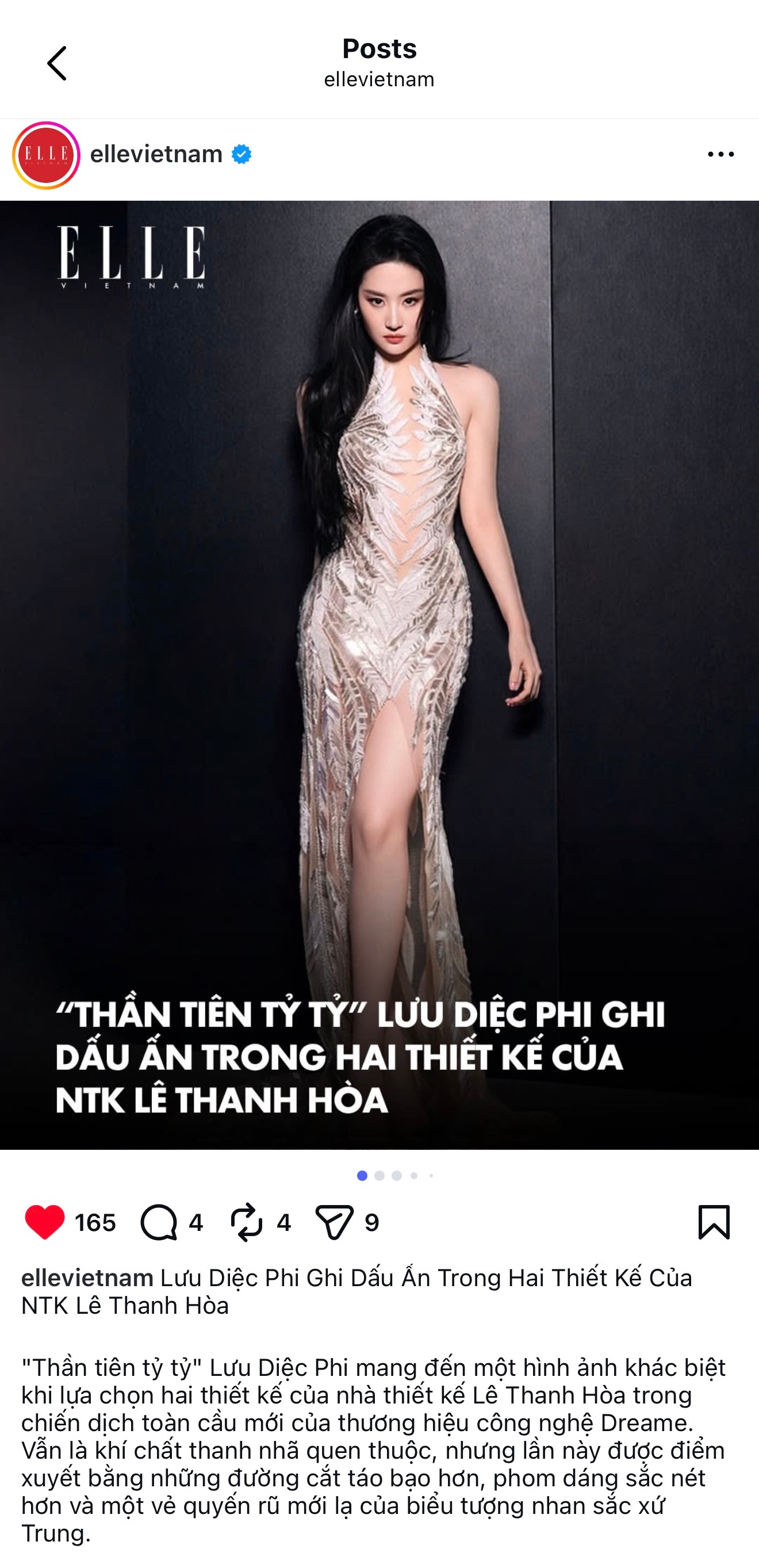 刘亦菲 ELLE Vietnam、Dep Magazine官方Ins、FB发布多