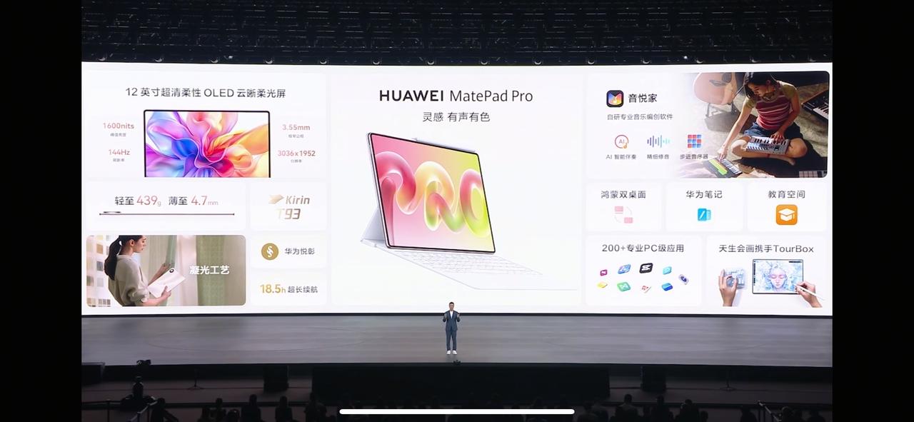 麒麟T93加持！
华为MatePad Pro发布，439g轻薄大屏来了

全新华