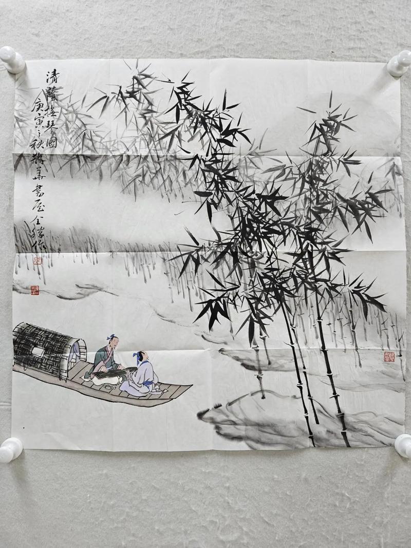 上联：舟入幽景琴声雅
下联：[玫瑰]

网络图片/诚谢侵删
