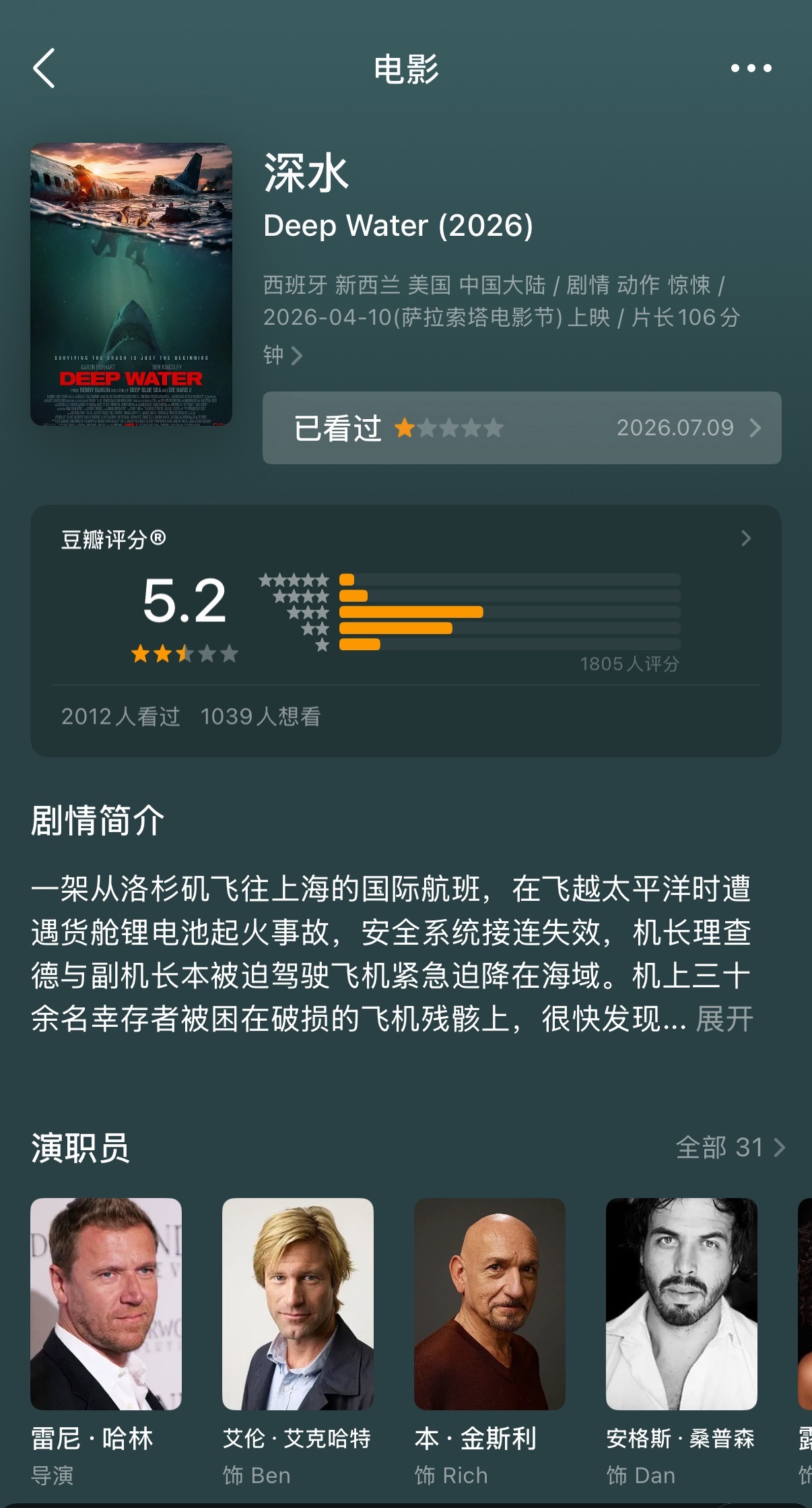 好难看的灾难片 