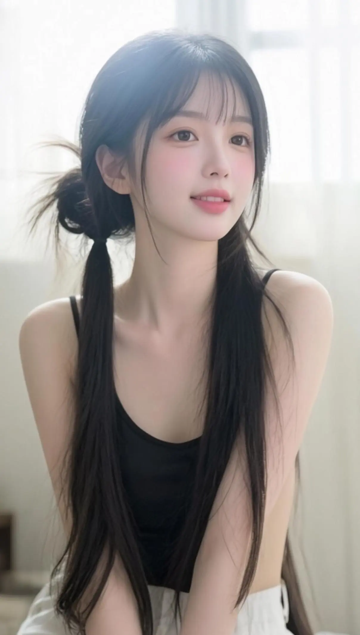 AI逆光少女照 颜值