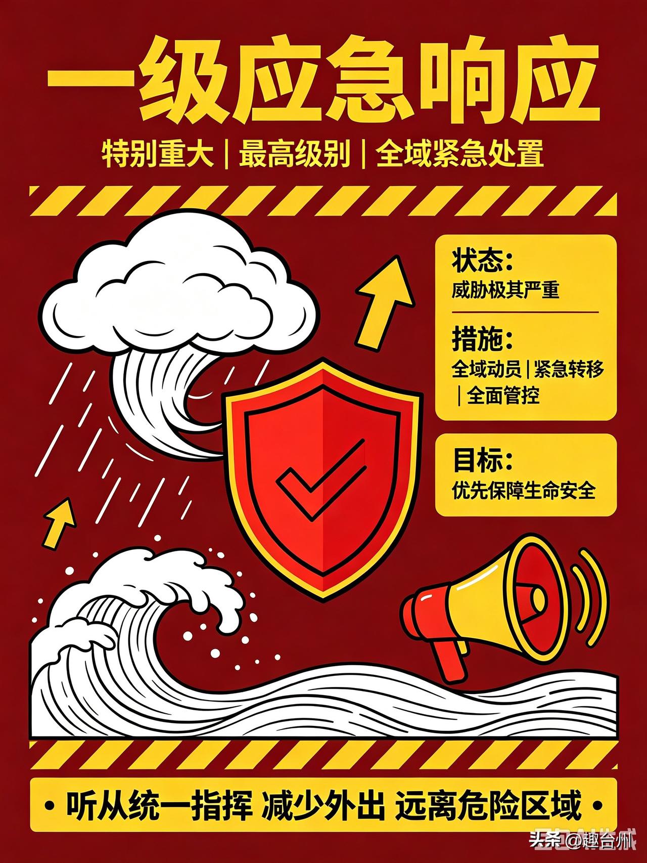 最高级别预警！台州18时升级防台风Ⅰ级应急响应，全域启动“五停”防御模式

经过