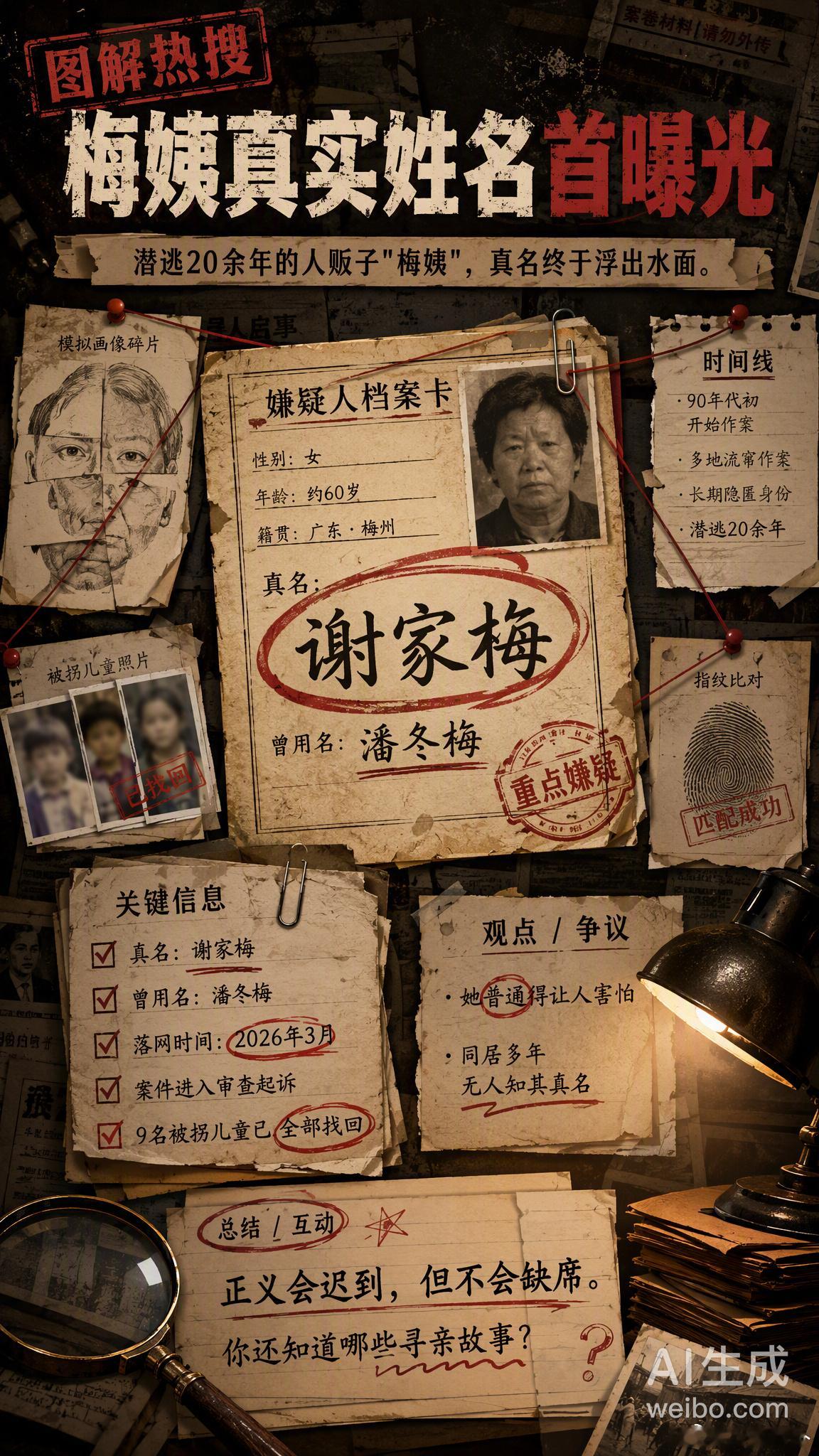 梅姨真实姓名首曝光 被拐儿童钟彬8月5日晚告诉新黄河记者，他终于知道了那个曾被称