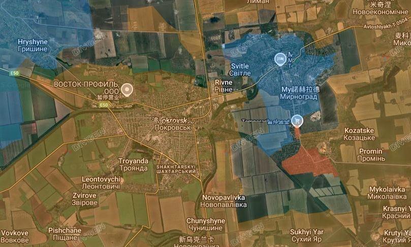 红军村方向，俄军除了继续清理城区的残留的乌军外，占领了北部的别墅区，至此，红军村