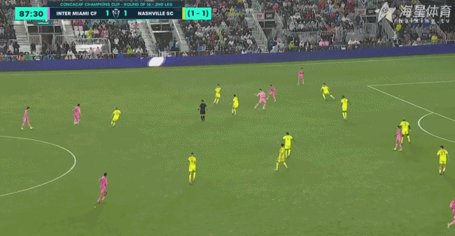 梅西再次送出精彩的直塞！但结果依然……迈阿密国际vs纳什维尔