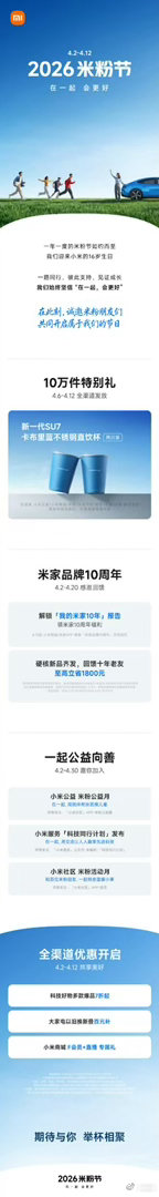 2026米粉节如约而至！来看看活动汇总1️⃣小米社区“米粉节虚拟勋章”累计成长值