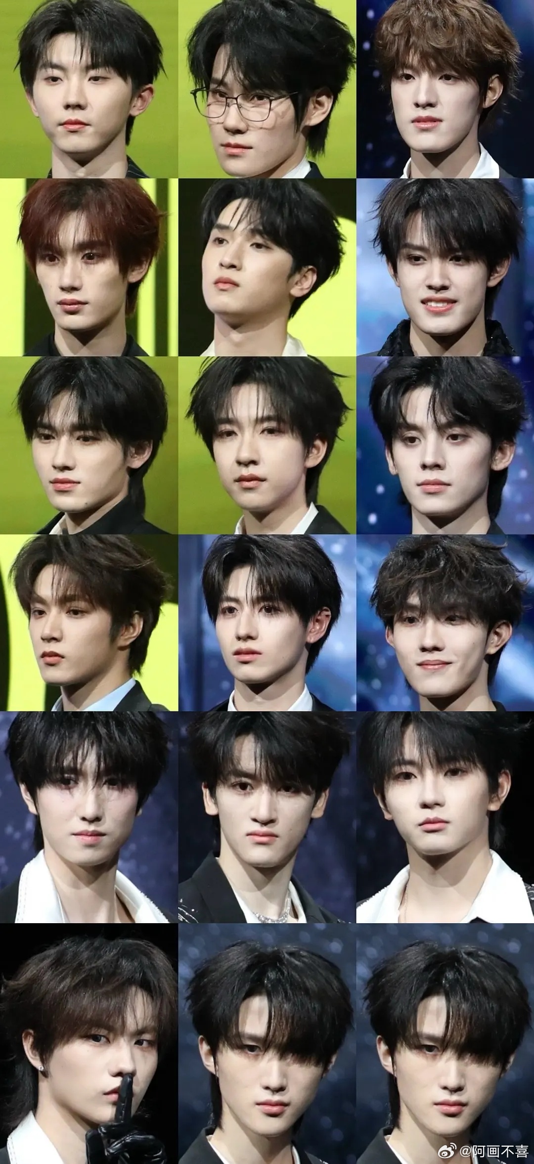 时代峰峻三个男团成员怼脸图，谁颜值赢了 