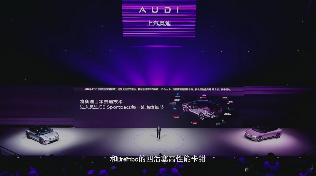 奥迪：你只管踩油门，剩下的交给 Quattro赛道级底盘 + 四活塞卡钳，采用“