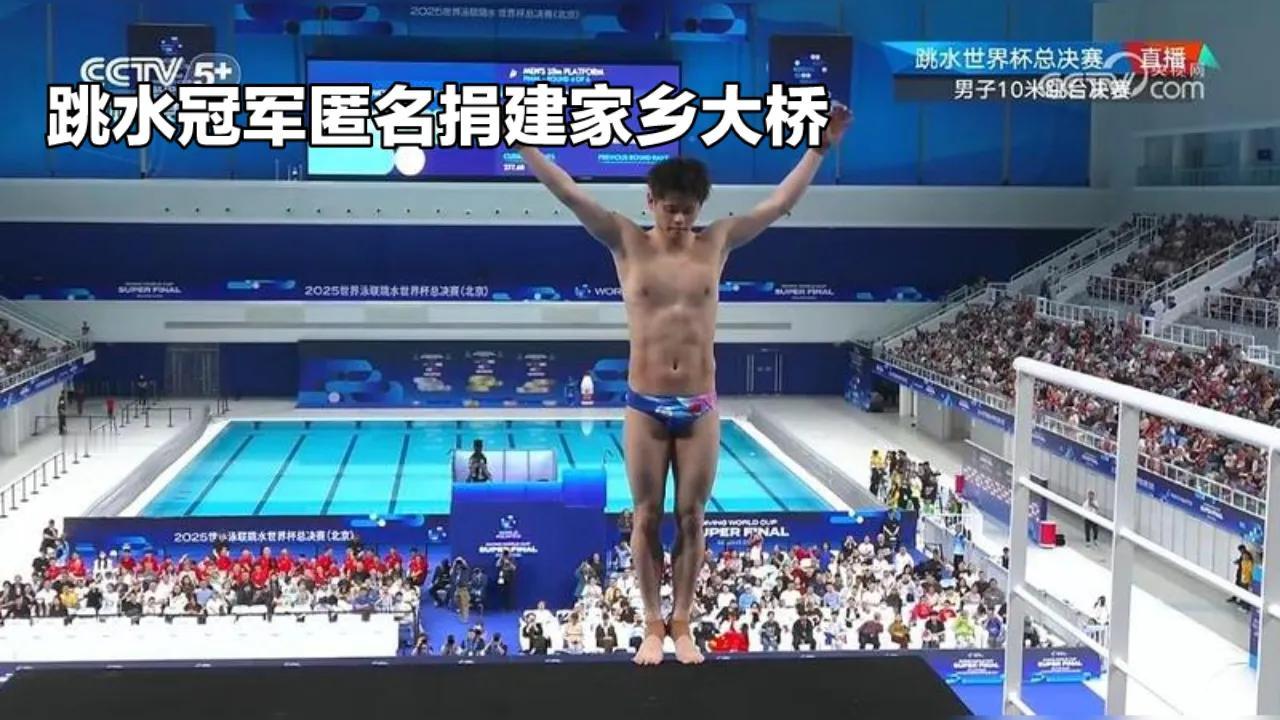 跳水冠军的“隐形回馈”近日引发热议！据湛江迈合村村干部透露，村口新建的“红婵桥”