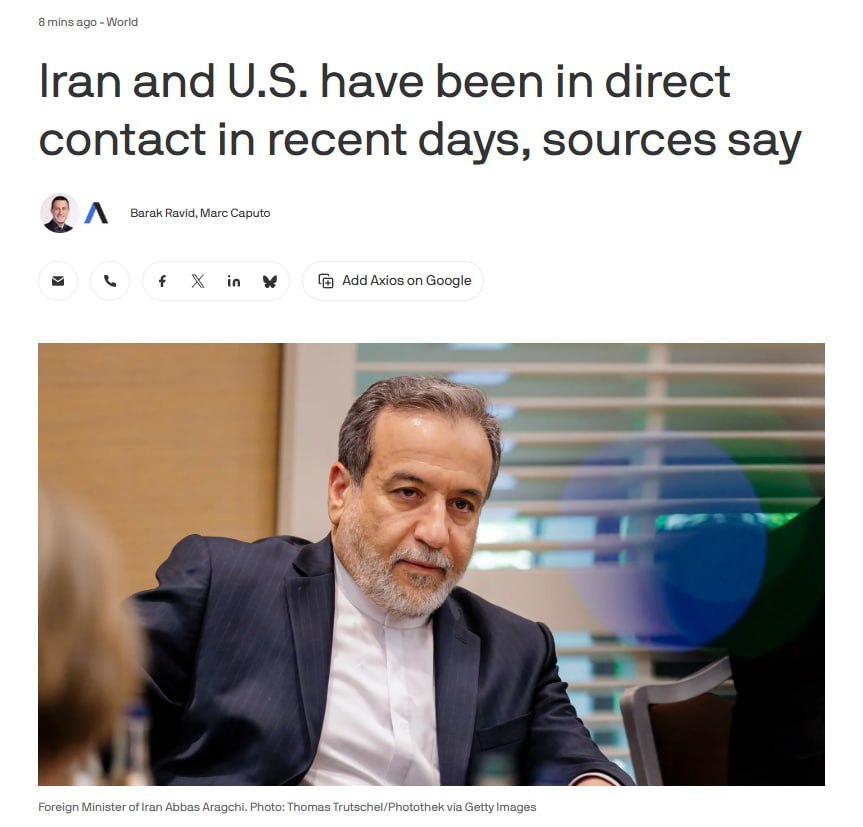 美伊直接沟通渠道重启据美国媒体Axios报道，近日美国特使史蒂夫·维特科夫与伊朗