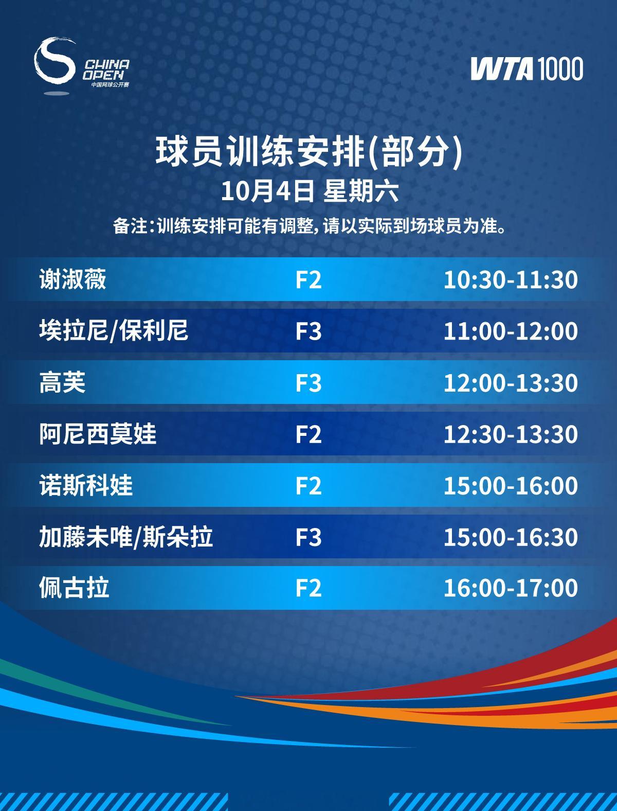 2025中网 今日训练安排！网球talking大会 ​​​