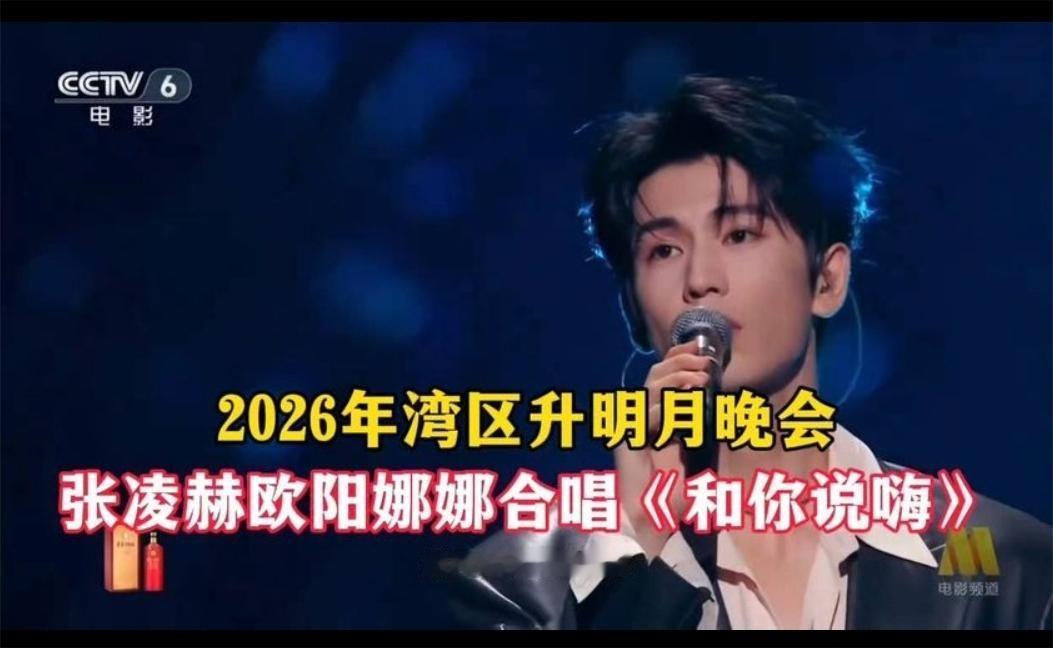 2026年湾区升明月晚会，张凌赫欧阳娜娜合唱《和你说嗨》现场