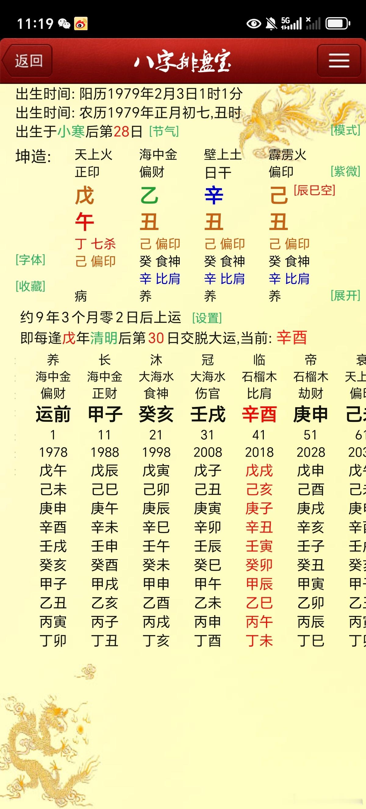这里有一个，坤 戊午乙丑辛丑己丑。几千万。网友们可以看看[送花花][送花花][努