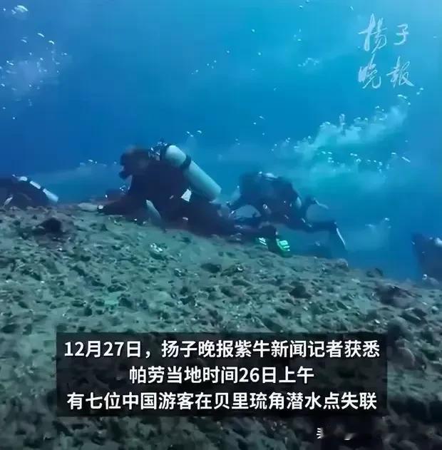 这7名中国游客还算有惊无险，命大福大，海里泡了30个小时被营救成功。

帕劳，西