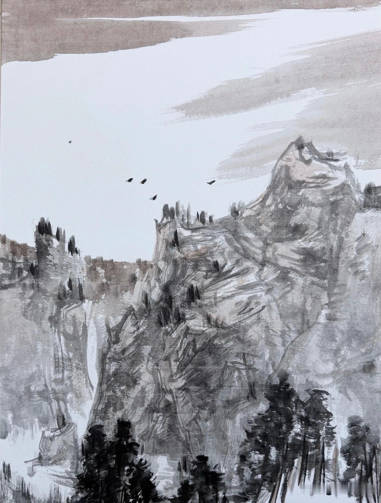 九曲波澜夕阳尽
阅尽尘寰万事休
[祝福]
清雅国画 国画山水风光 淡彩国画 国画