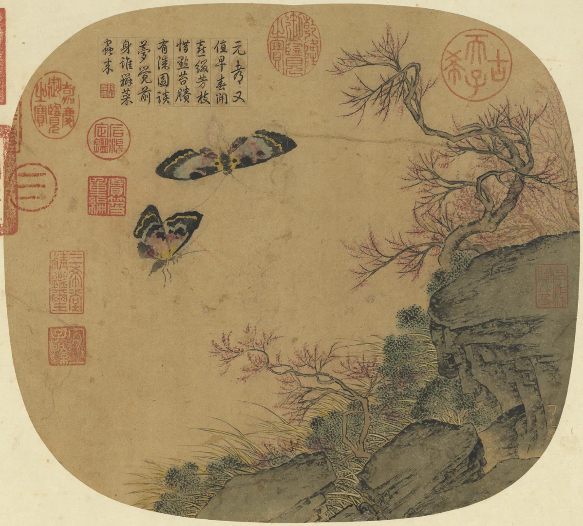 唐·刁光胤 写生花卉册此写生花卉册，册凡十幅，画均设色，鲜丽精工，款金书“刁光胤