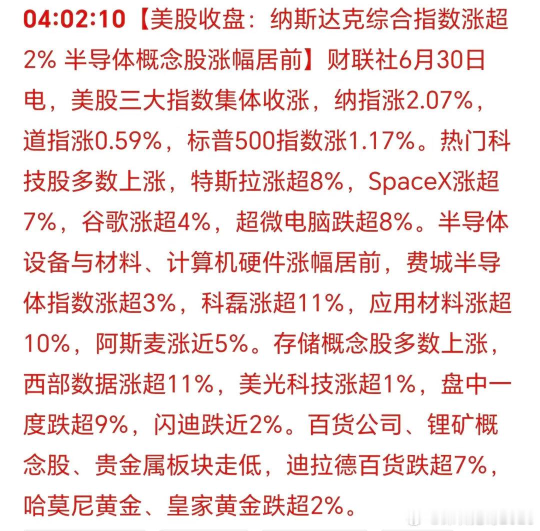 美国三大股指集体上涨！玩的，还是科技股！不断有新的科技股创新高！老登股即使反弹，