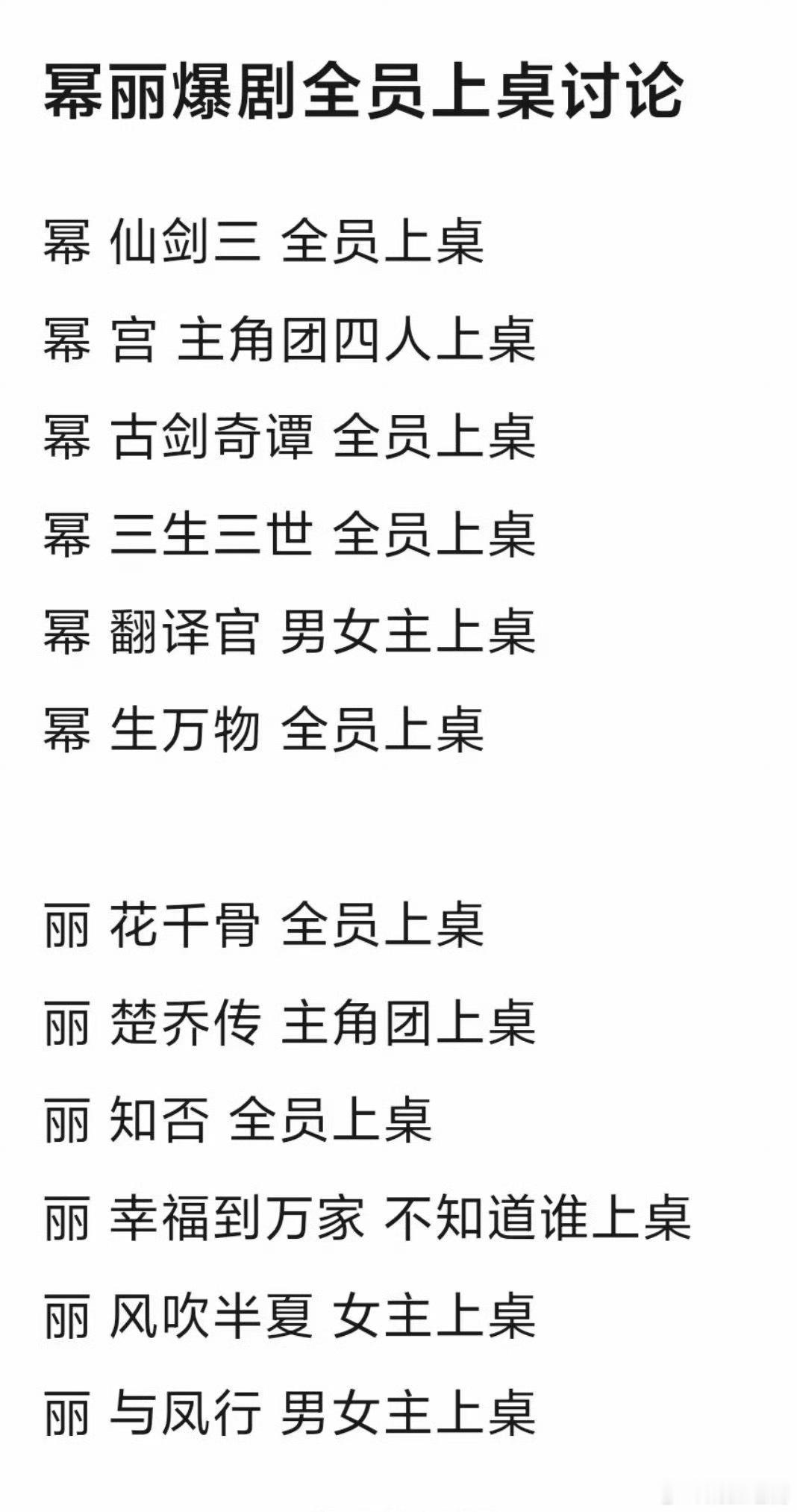 网友盘点杨幂、赵丽颖 爆剧上桌情况，符合你们体感吗 ​​​