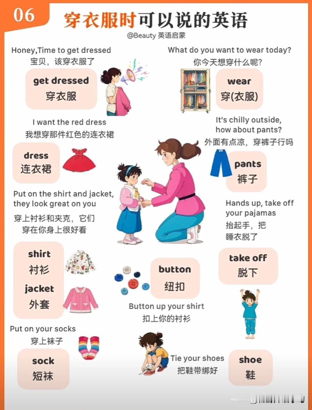 跟“穿衣服”有关的英语词汇