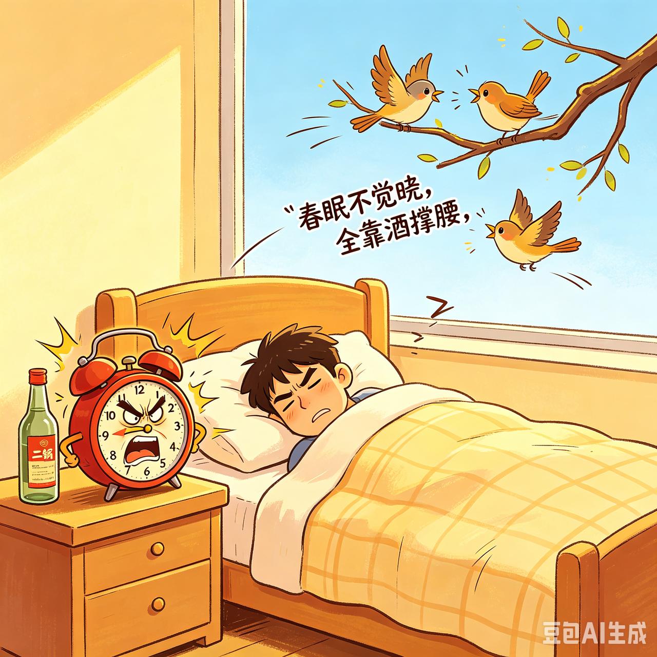 白酒：春眠不觉晓，全靠酒撑腰！

春节之后，我一度严重失眠。
济南的李清照（不是