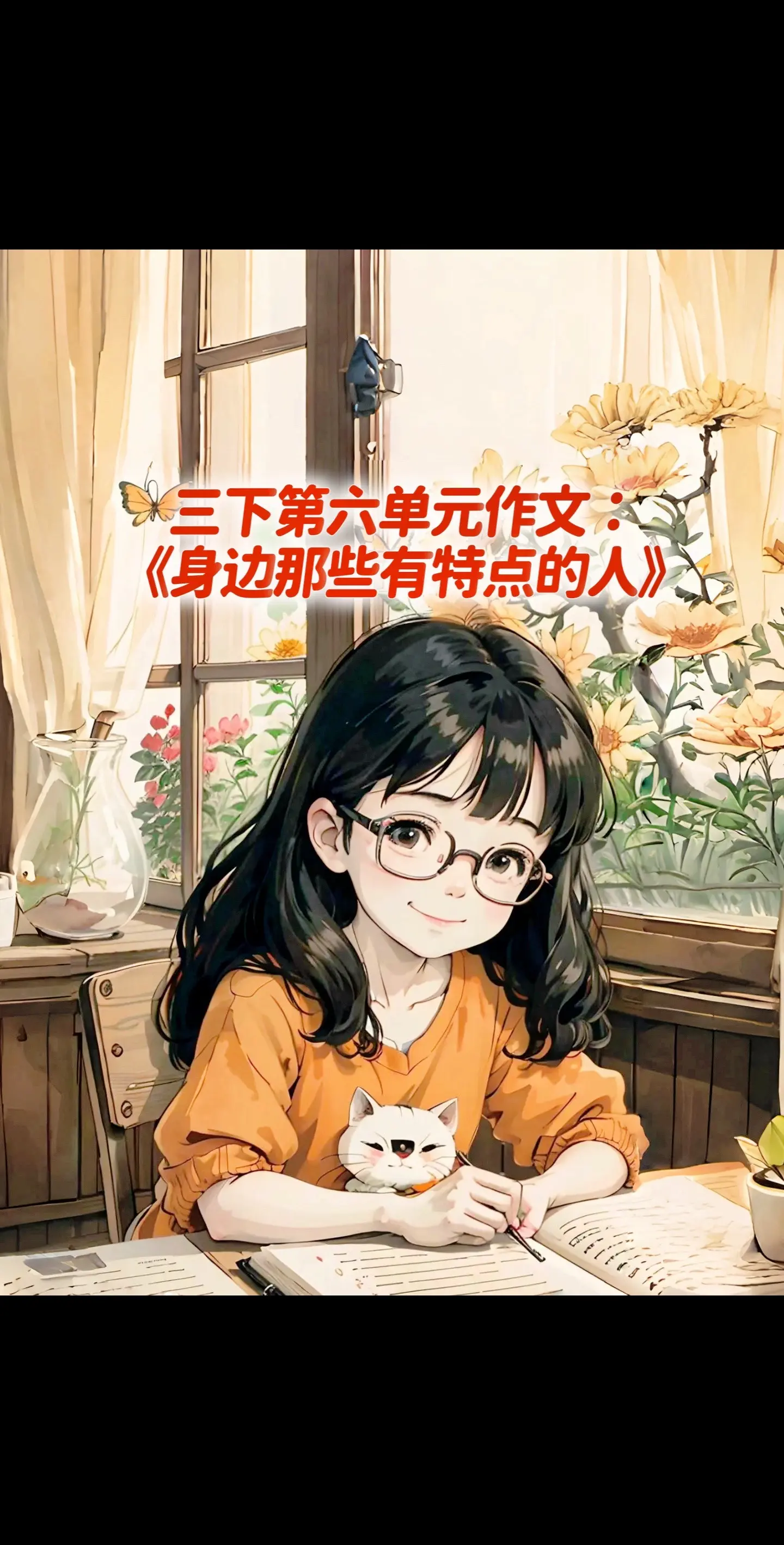 宝妈们，小学三年级下册第六单元习作《身边那些有特点的人》，同步优秀范文《我们班的“小书虫”》，抓紧时间让孩子练吧。