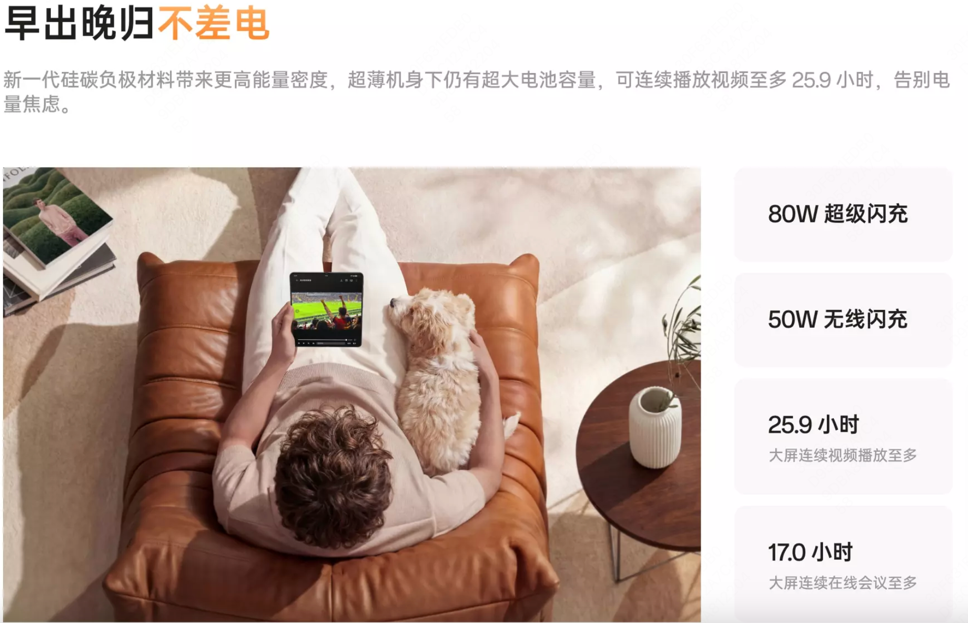 OPPO Find N6:6000mAh冰川电池加持,续航一整天,办公无忧不中断