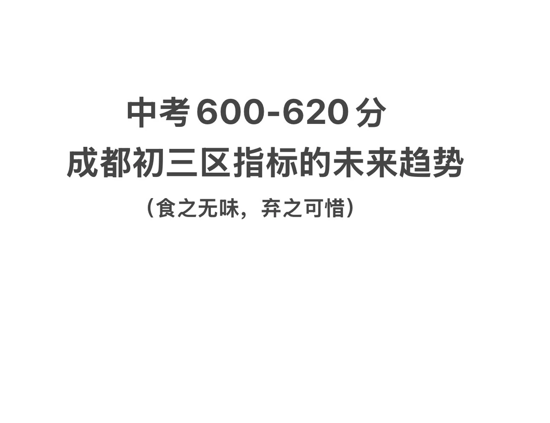 成都初三区指标｜600-620分的困境之选
