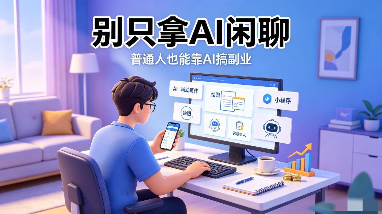 别只拿AI闲聊！普通人靠它偷偷搞副业
 
绝大多数人都用错AI了！大家只知道用A