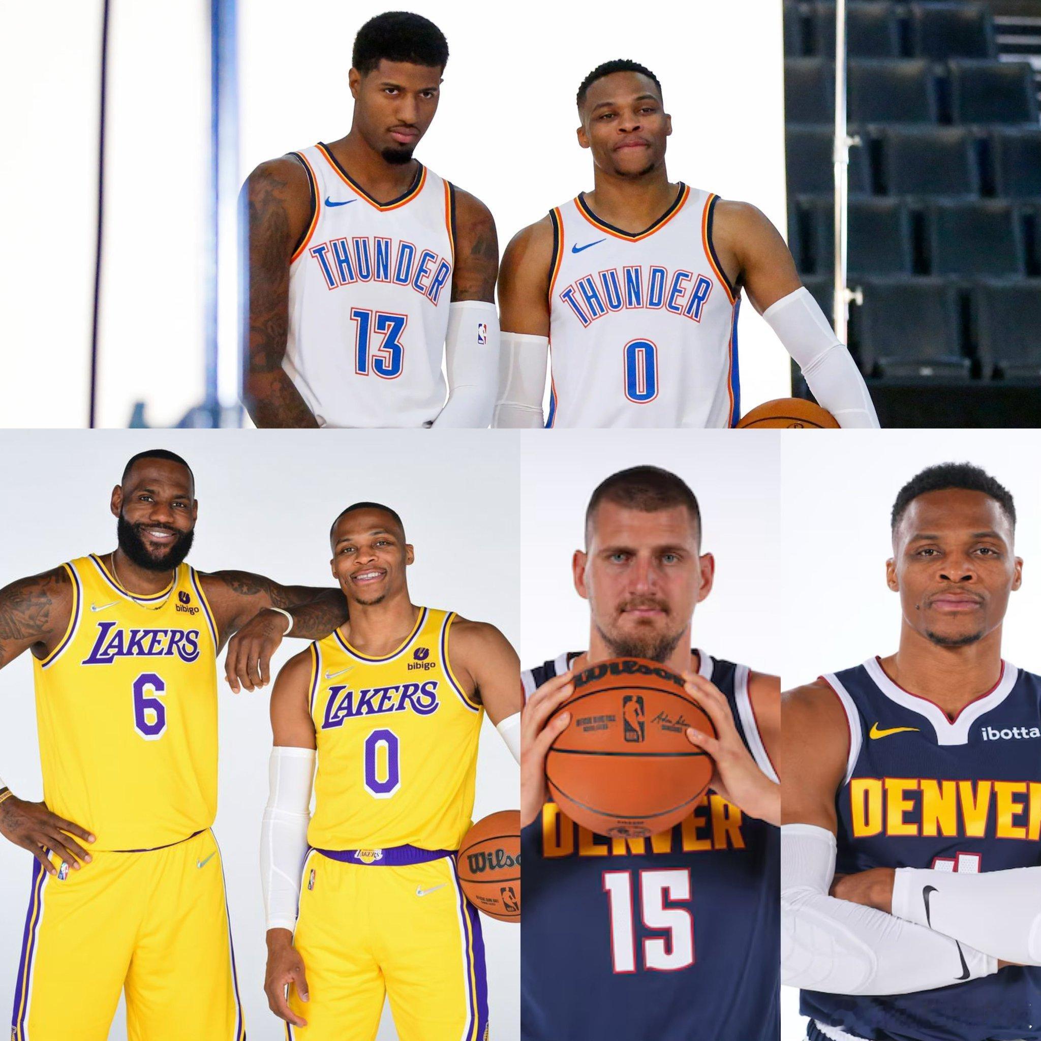 拉塞尔·威斯布鲁克成为 NBA 历史上第一位与三名不同队友一起拿下三双的球员！ 