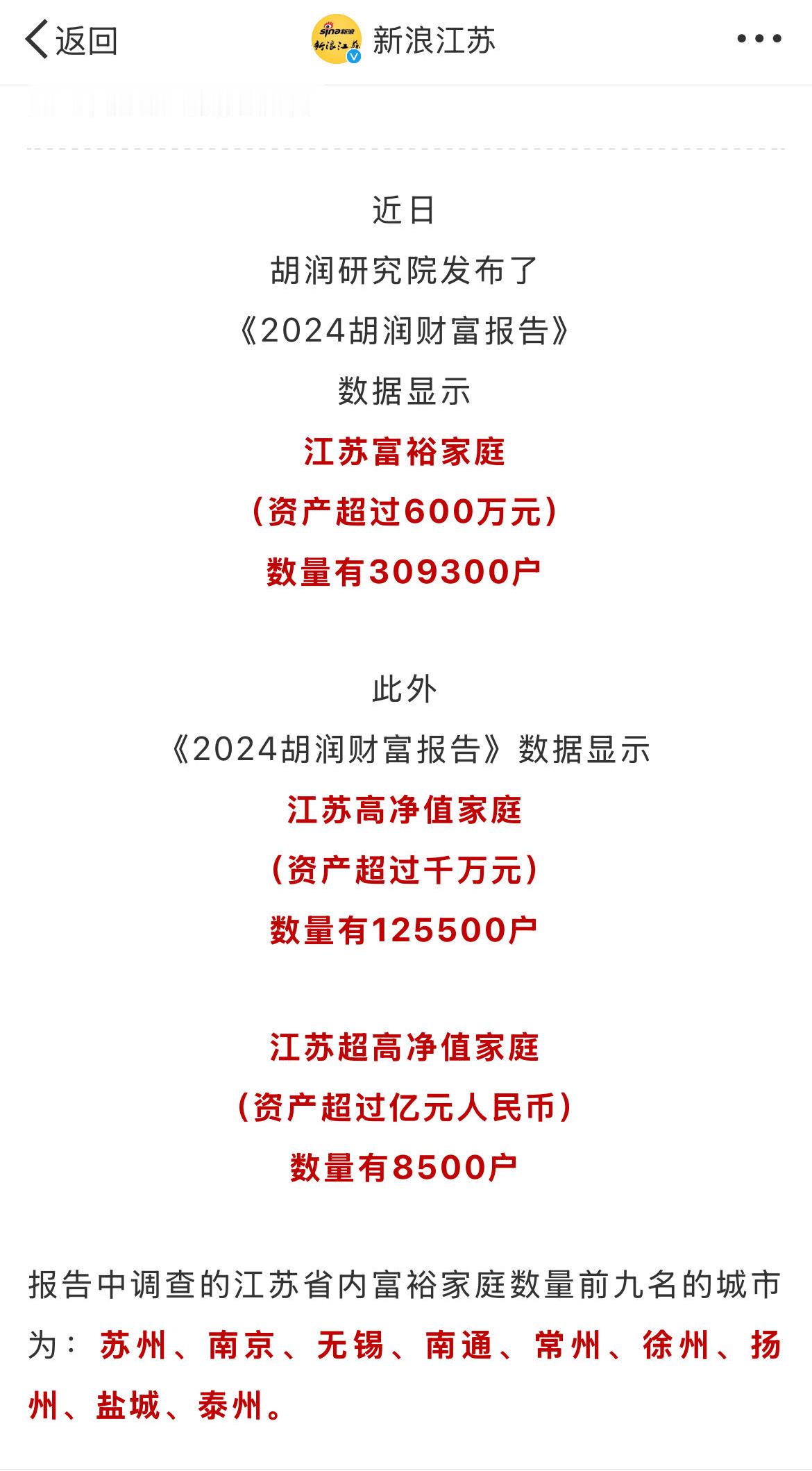 江苏8500户家庭资产过亿  江苏竟然有这么多亿万富翁，都是做什么生意的啊？ 