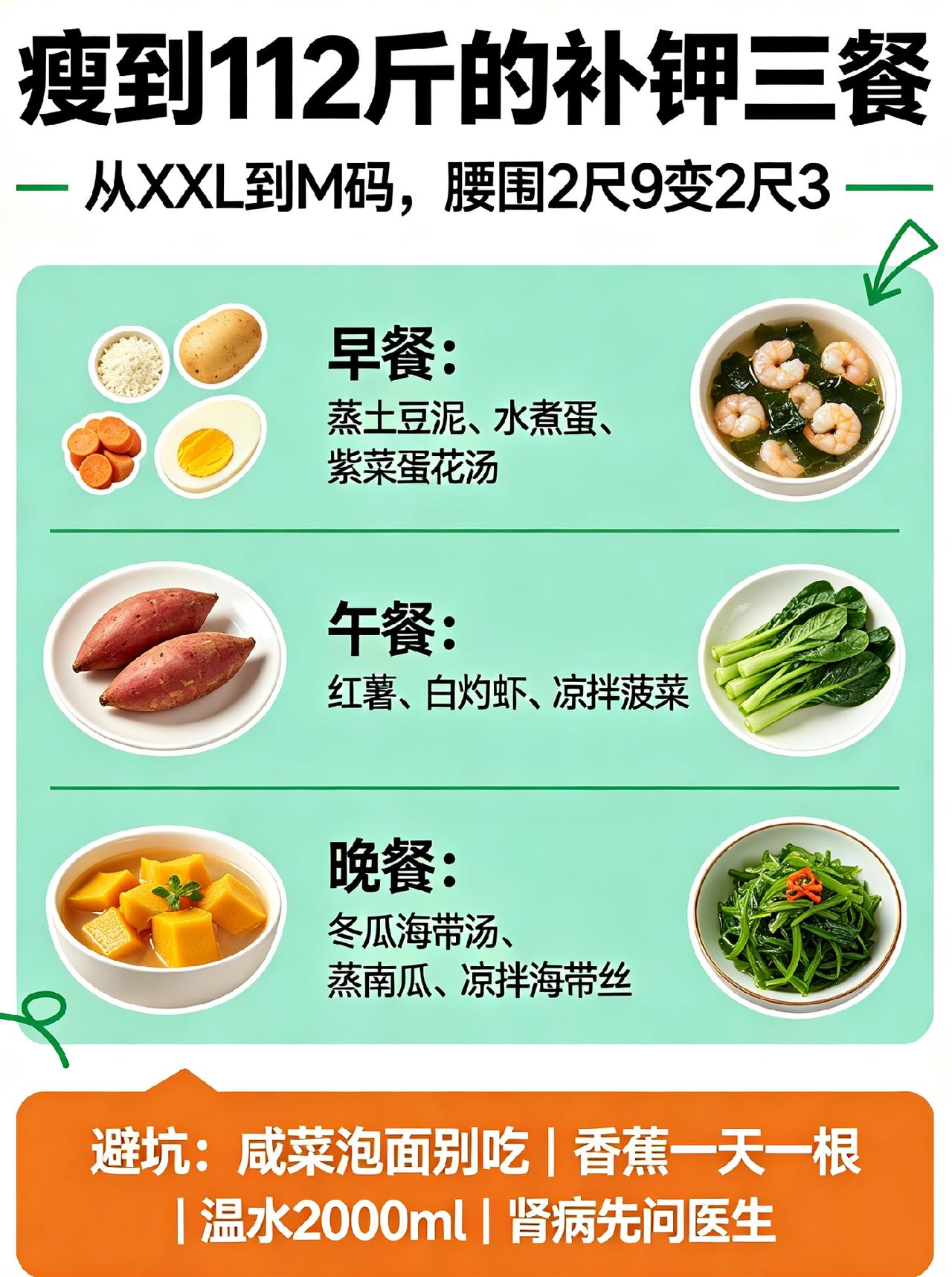 胖8年踩遍减肥坑，靠补钾瘦到112斤
 我胖了8年，生酮、液断、酵素全都试过，最