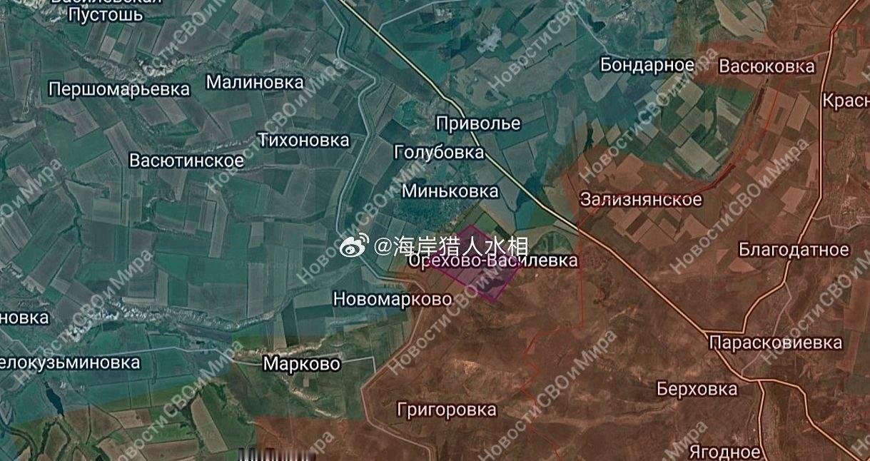 克拉马托尔斯克方向，俄军控制奥列霍沃-瓦西里耶夫卡这个定居点。

欢迎加入:北哈