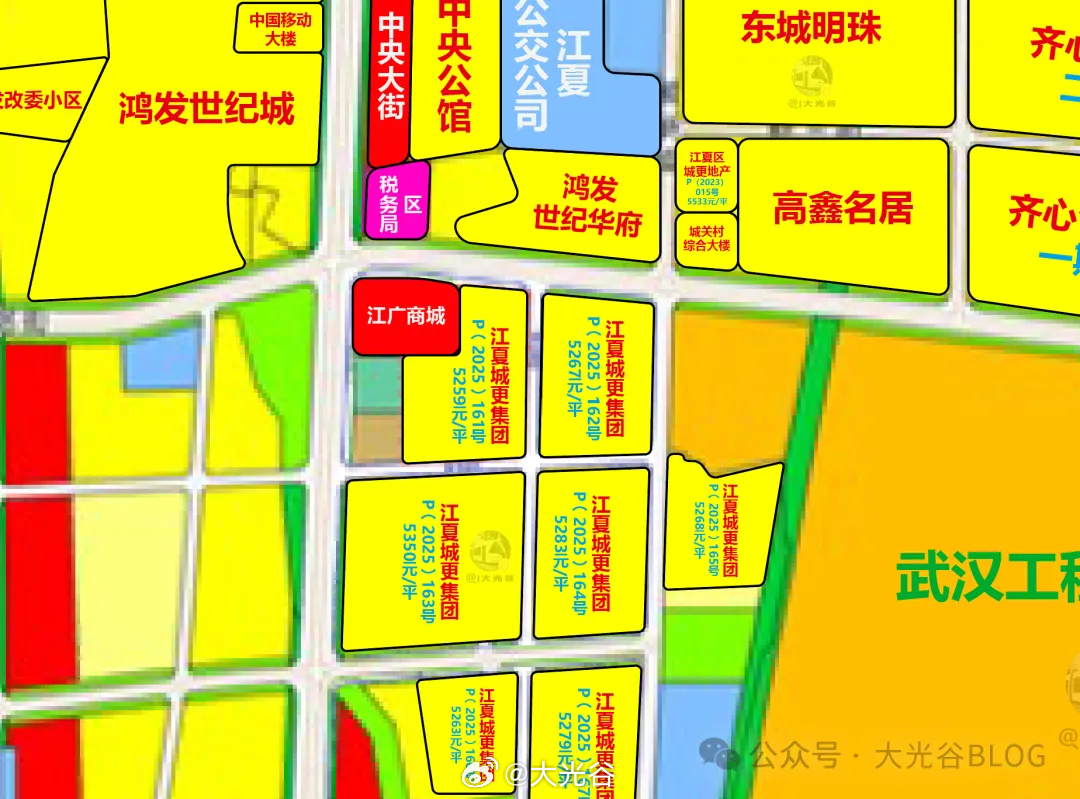 纸坊城更新动态！江夏 P (2025) 162 号地块规划方案进入批前公示阶段近