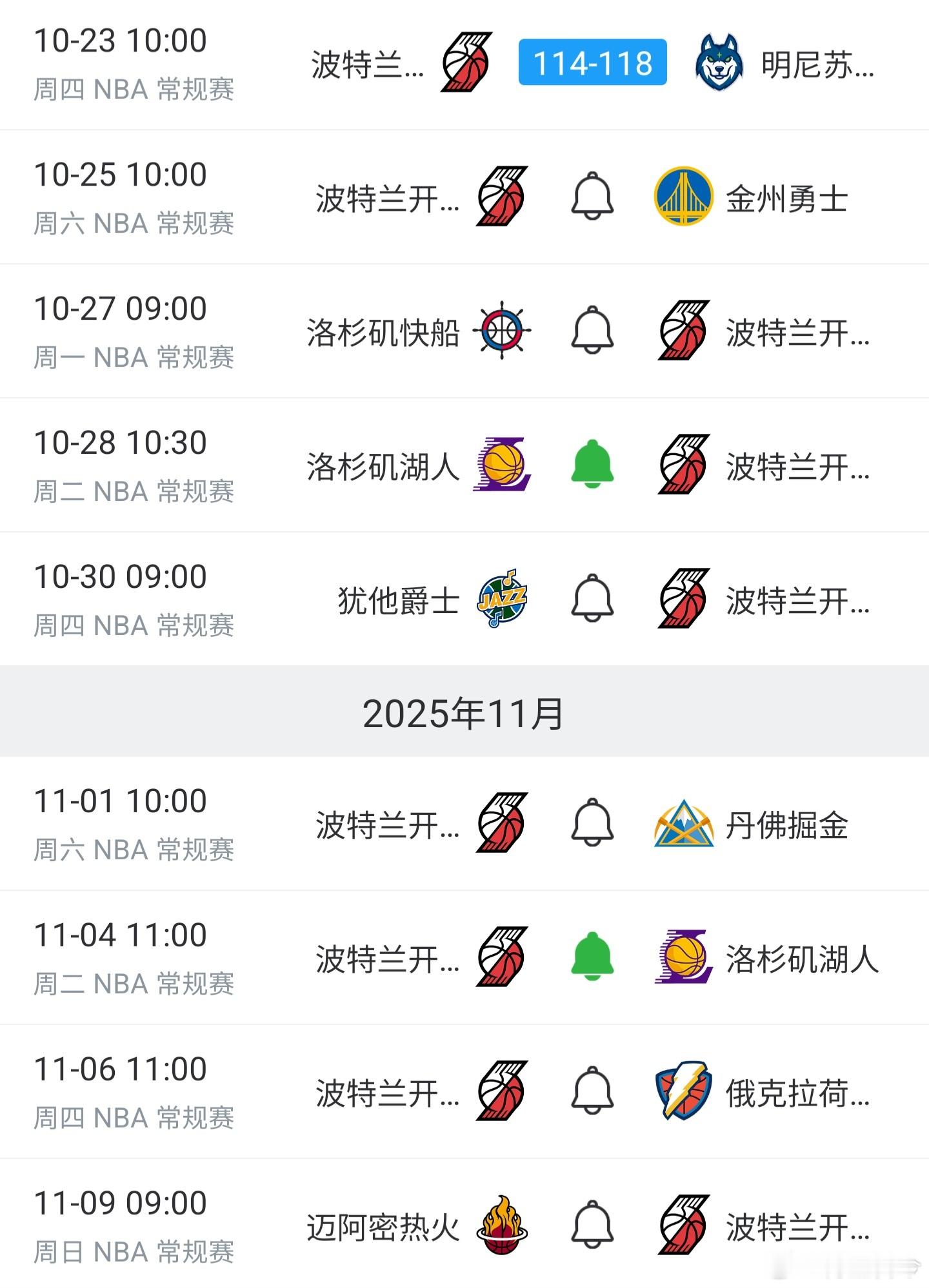 开拓者未来10场赛程出炉，很容易一大波连败，或者开局战绩惨淡，因为西部竞争实在是