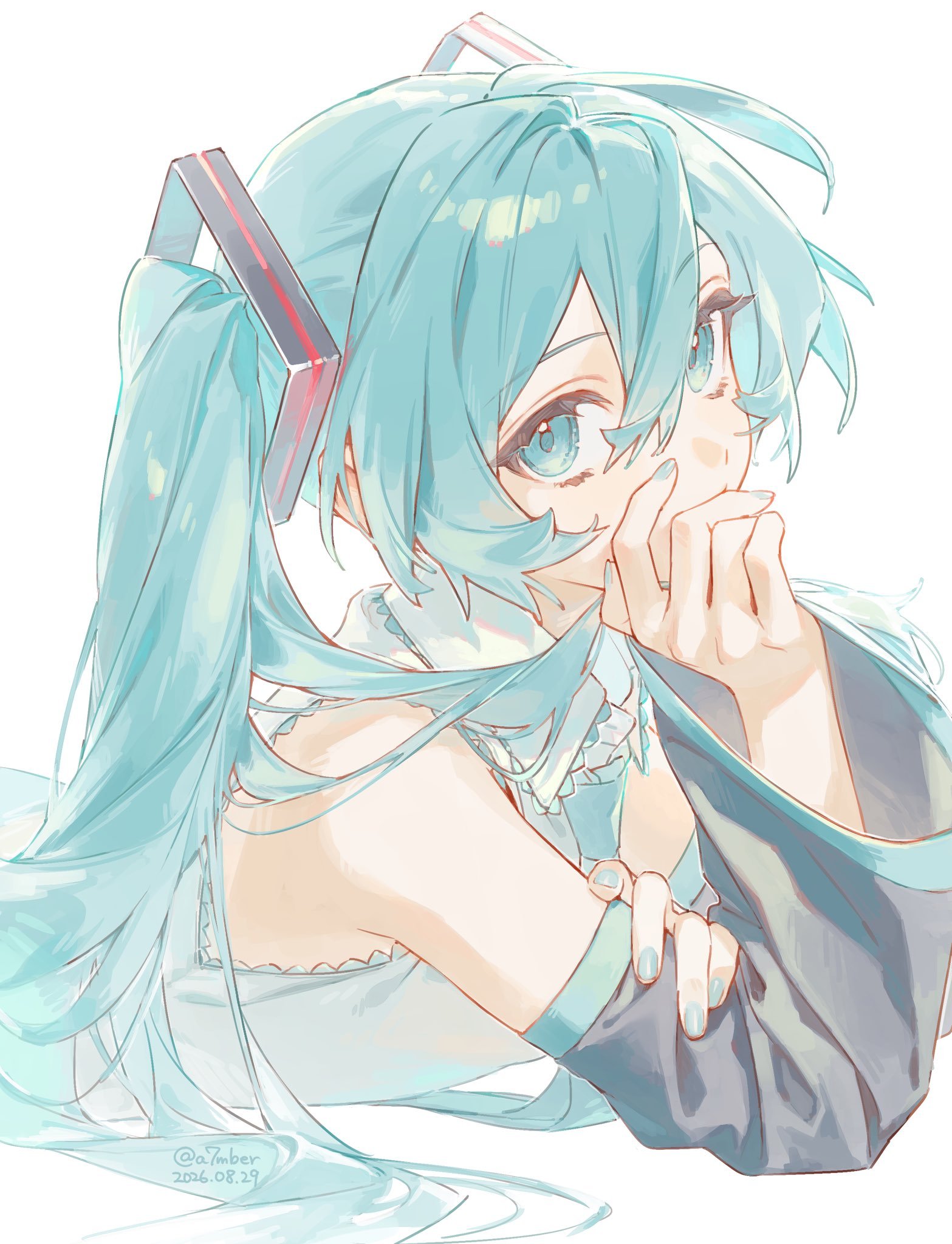 初音未来19周年动漫仲夏狂欢季 就这个初音未来简直美到极致.[哇]绘：urara