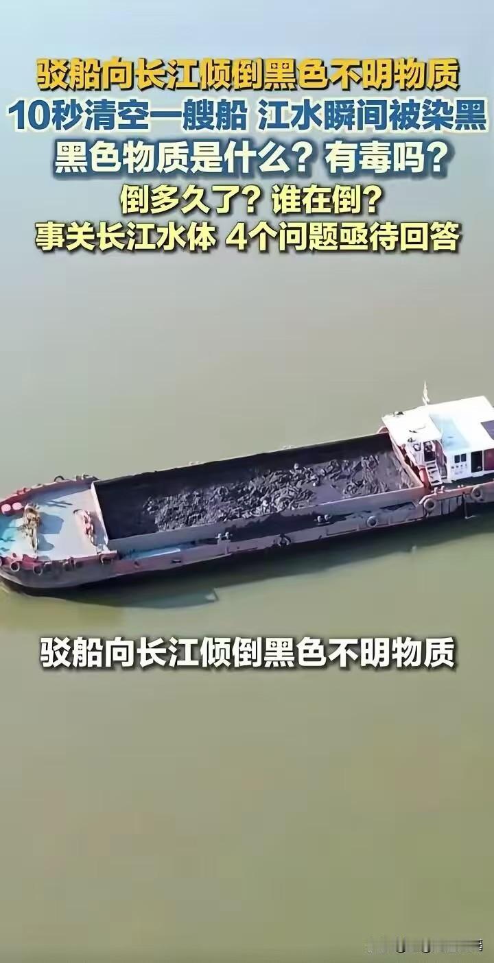 武汉青山长江大桥下偷倒黑泥的三艘船，已经被暂停作业，停靠岸边接受调查了。不少网友