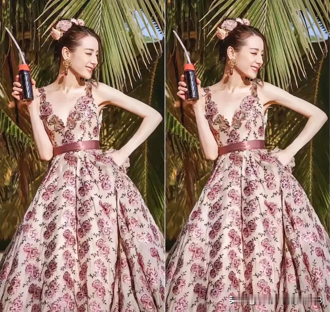 花影翩翩舞，香裙轻飘动
明星考眼力找一找有几处不同[灵光一闪]