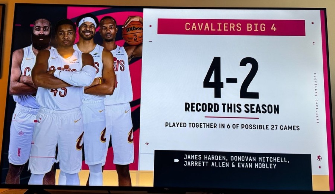 这四人本赛季一共才合体了6场