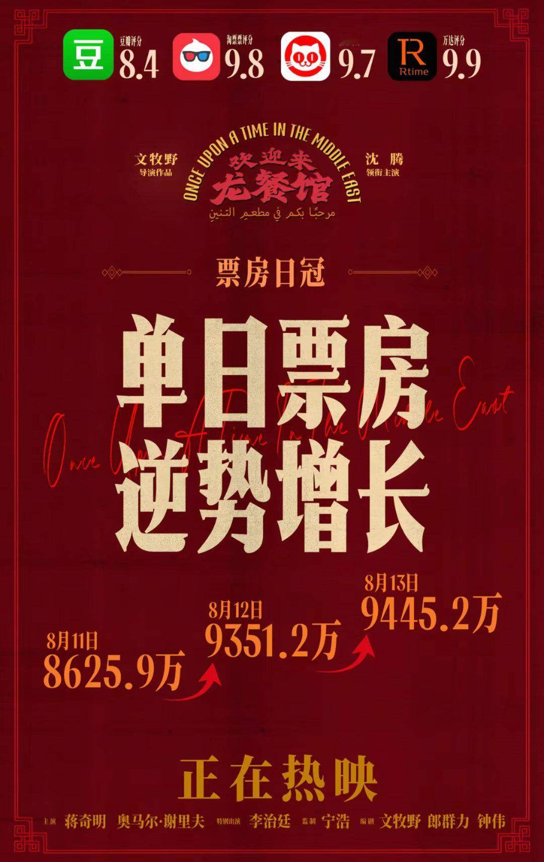 欢迎来龙餐馆单日票房逆跌龙餐馆单日票房连续两天逆跌不靠前期热度铺垫，仅凭观众的真