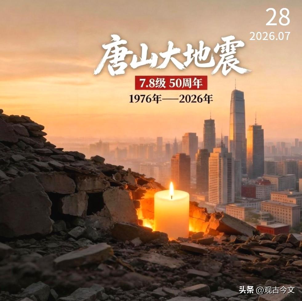 7.28唐山大地震五十周年，缅怀遇难同胞，铭记伤痛。愿山河安宁，人间皆安。