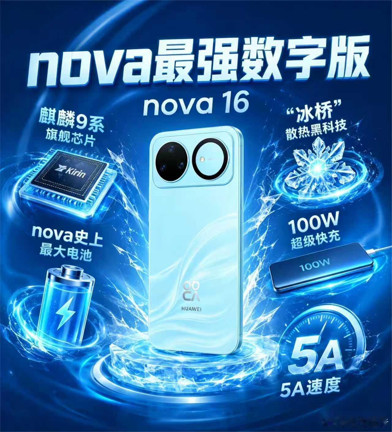 nova史上最强数字版nova16越级搭载麒麟9系芯片下午围观了华为nova 1