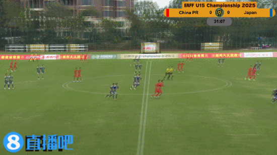 U15国少7号郑康锦边路连续变向踩单车，遭日本防守断球