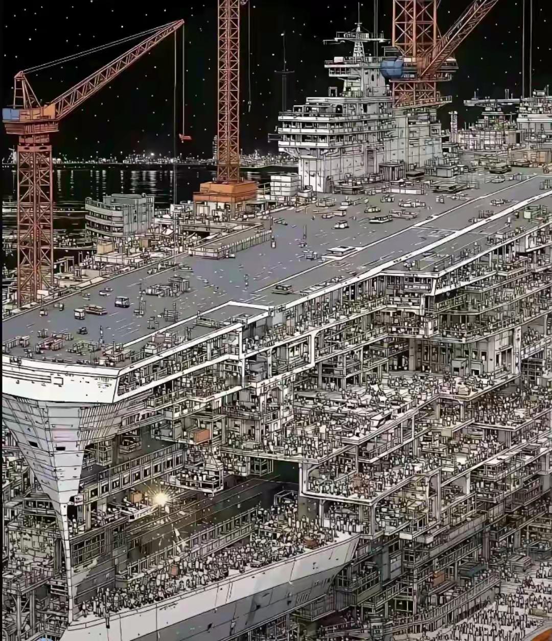 这下知道造一艘航母的含金量了吧 