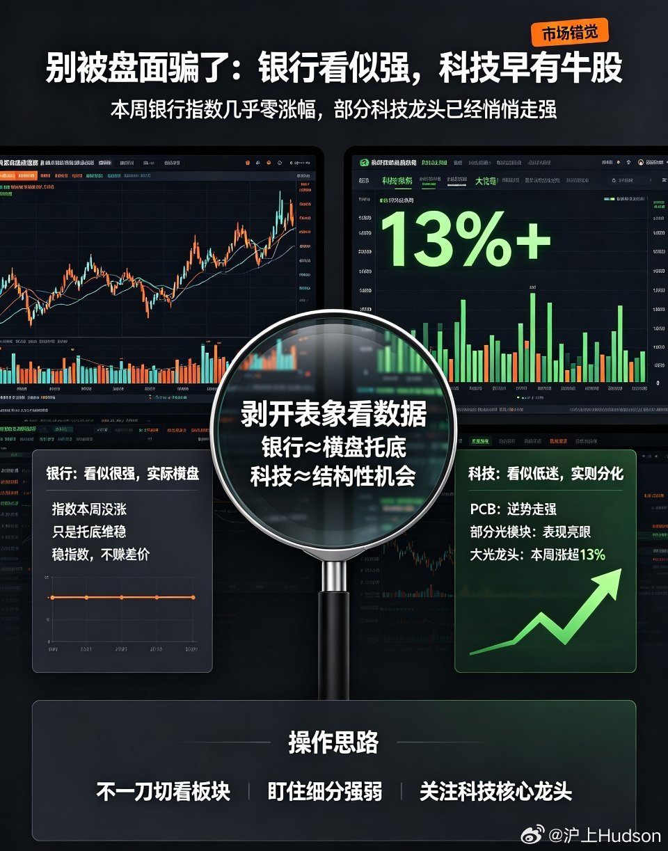 A股又调整 打破盘面错觉：银行看似强势横盘，科技暗藏结构性牛股说一句很多人不爱听