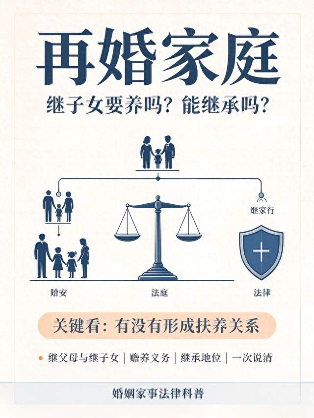 再婚家庭｜继子女要赡养吗？能继承遗产吗