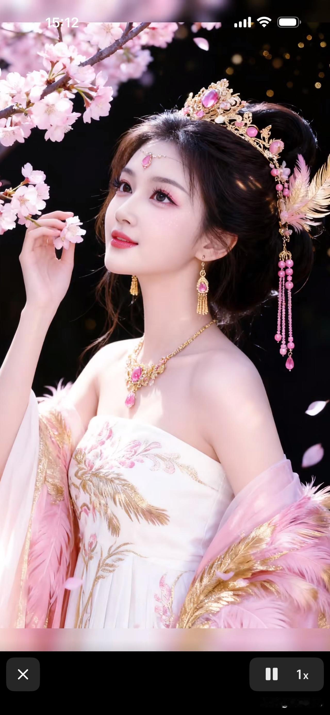 梦幻古风美人，花海中的仙子古典汉服美人 古典国风美人 梦幻花海仙女 古典国风美人