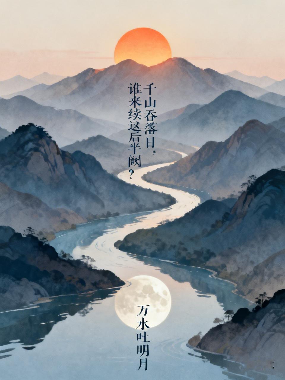 万水吐明月。
